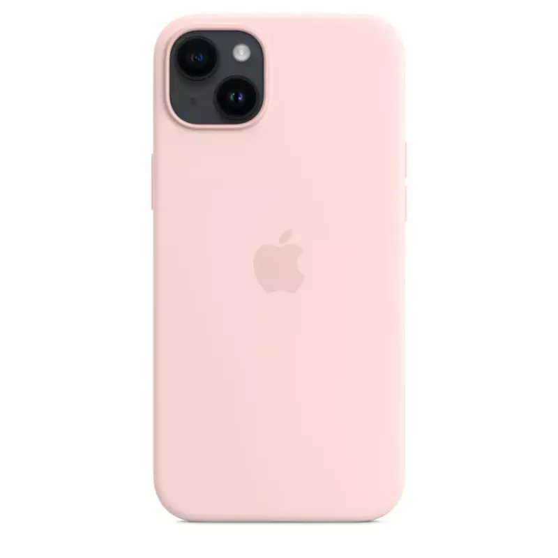Capa em silicone Apple iPhone 14 Plus MagSafe Chalk Pink