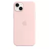 Capa em silicone Apple iPhone 14 Plus MagSafe Chalk Pink