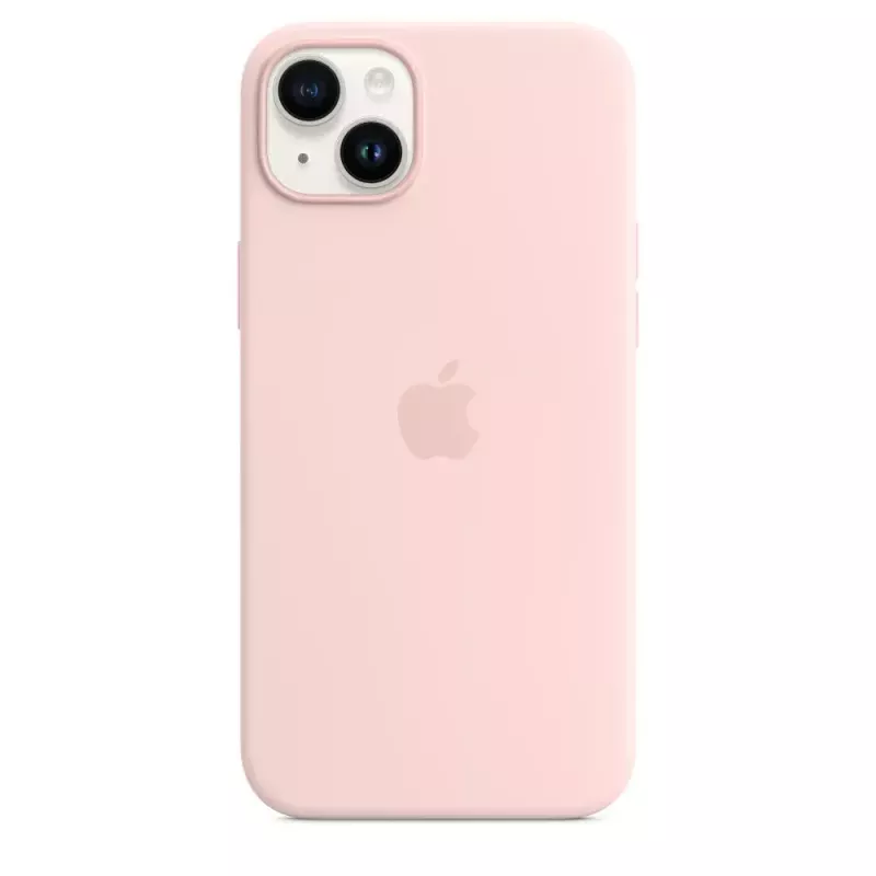 Capa em silicone Apple iPhone 14 Plus MagSafe Chalk Pink