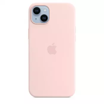 Capa em silicone Apple iPhone 14 Plus MagSafe Chalk Pink