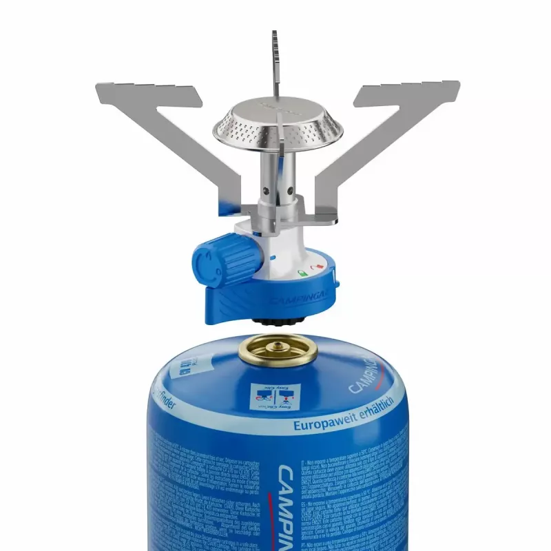 Fogão de campismo a combustível líquido Campingaz 2227471 — um queimador, gás natural, 200 g, 95 mm de altura, 13,5 cm de diâmetro