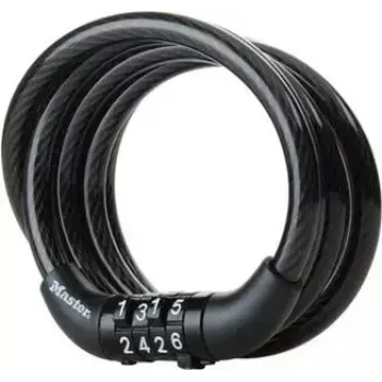 Cabo de segurança em espiral MASTERLOCK Coiled Cord 8143EURDPRO 120 cm — cabo de segurança para dispositivos