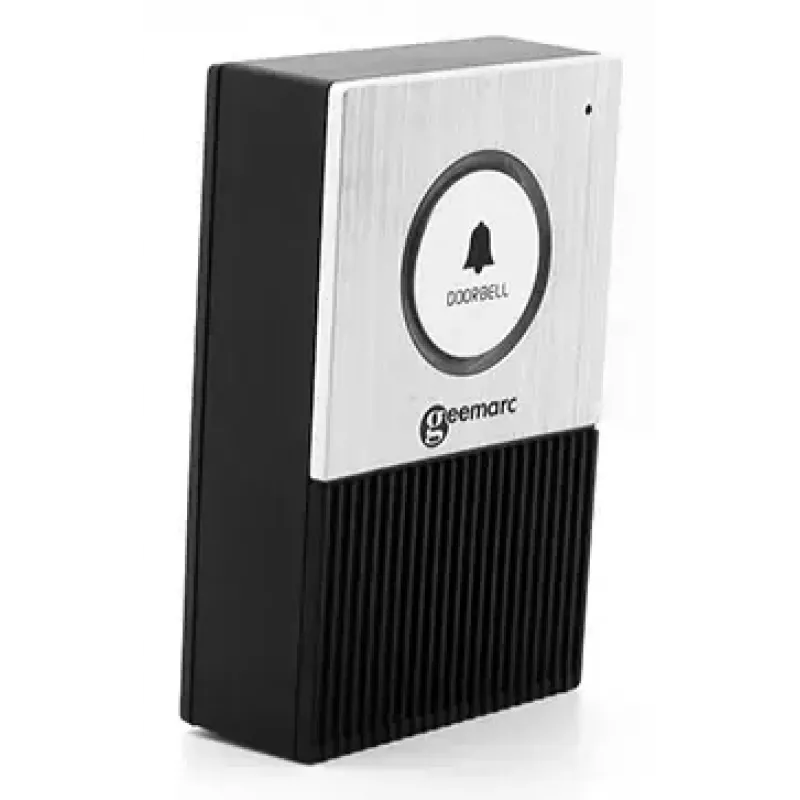 Campainha RING Geemarc 595 U.L.E sem fios IP44 pilha AA 50 m de alcance preto/prateado