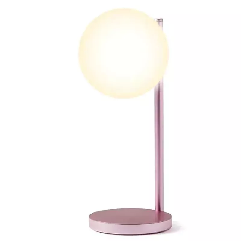Candeeiro de mesa LED Lexon Bubble Lamp LH70LP rosa-claro 15W com carregador sem fios