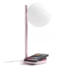Candeeiro de mesa LED Lexon Bubble Lamp LH70LP rosa-claro 15W com carregador sem fios