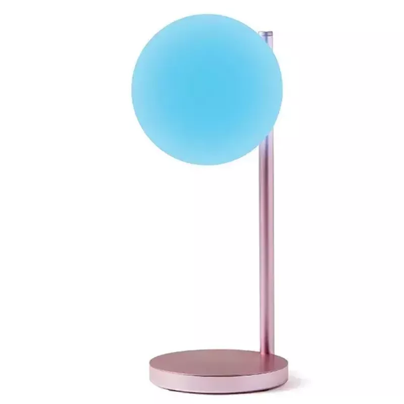 Candeeiro de mesa LED Lexon Bubble Lamp LH70LP rosa-claro 15W com carregador sem fios