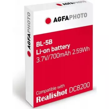 Bateria recarregável para máquina fotográfica AgfaPhoto BL-5B (substitui BL-5B) 3,7 V / modelos compatíveis