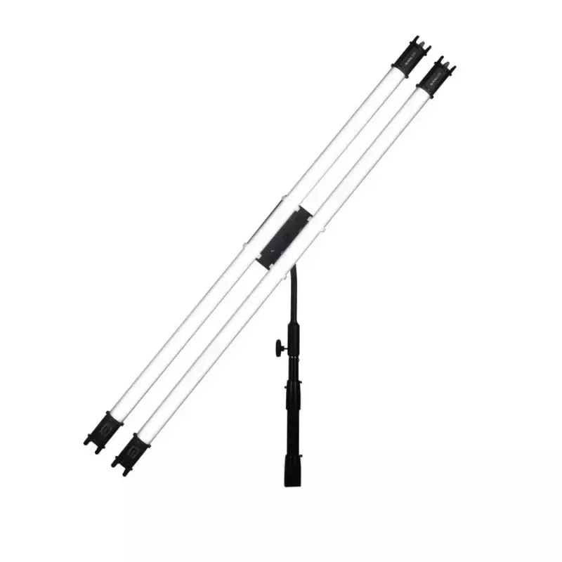 Conjunto de montagem Nanlite Pavotube Double Bank 2 T12 LED mastro preto