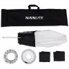 Modificador de luz Nanlite LT-FZ60 prateado branco 45 cm de diâmetro