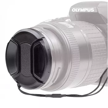 Tampa de objetiva Kaiser Fototechnik 6847 4,3 cm preta para DSLR