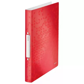 Dossier de argolas Leitz WOW A4 vermelho argolas redondas polipropileno 32 mm