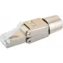 Conector macho RJ-45 Schwaiger NWST811 531 prateado ficha 15 mm de largura