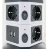 Extensão de energia Schwaiger STDT2718 1,8 m 7 tomadas AC interior preto branco