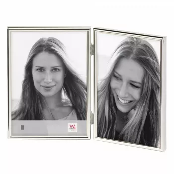 Moldura dupla Walther Chloe WD219S, 2 x 9 x 13 cm, prateado, formato vertical