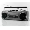 Leitor de cassetes portátil Soundmaster SRR80TI com DAB+ e FM, ecrã LCD, 3 W RMS, entrada para auscultadores de 3,5 mm, alimentação por pilhas/230V