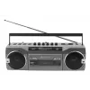 Leitor de cassetes portátil Soundmaster SRR80TI com DAB+ e FM, ecrã LCD, 3 W RMS, entrada para auscultadores de 3,5 mm, alimentação por pilhas/230V