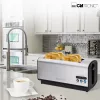 Torradeira Clatronic TA 3687 4 fatias 1200 W preto aço inoxidável