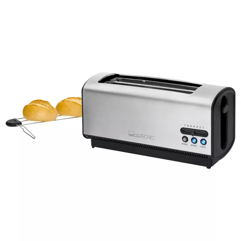 Torradeira Clatronic TA 3687 4 fatias 1200 W preto aço inoxidável