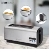 Torradeira Clatronic TA 3687 4 fatias 1200 W preto aço inoxidável