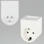 Adaptador de ficha de viagem REV 0020440803 para tomadas dos EUA, branco