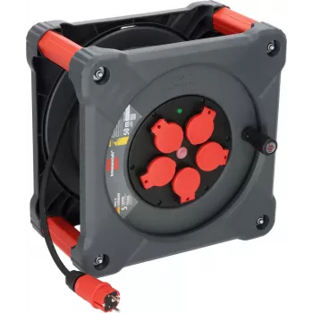 Régua de tomadas Brennenstuhl KA 5100 5 tomadas AC 50 m preto vermelho prateado