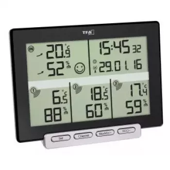 Sensor de temperatura tfa dostmann MULTI-SENS 0–50 °C exterior, pilha 1,5V, 120×157×42 mm