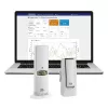 Sensor ambiental tfa dostmann WeatherHub Smart Home sem fios — humidade e temperatura, Wi‑Fi, alimentação por rede/pilhas (AA), 40×28×104 mm