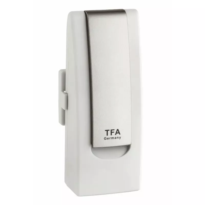 Sensor ambiental tfa dostmann WeatherHub Smart Home sem fios — humidade e temperatura, Wi‑Fi, alimentação por rede/pilhas (AA), 40×28×104 mm