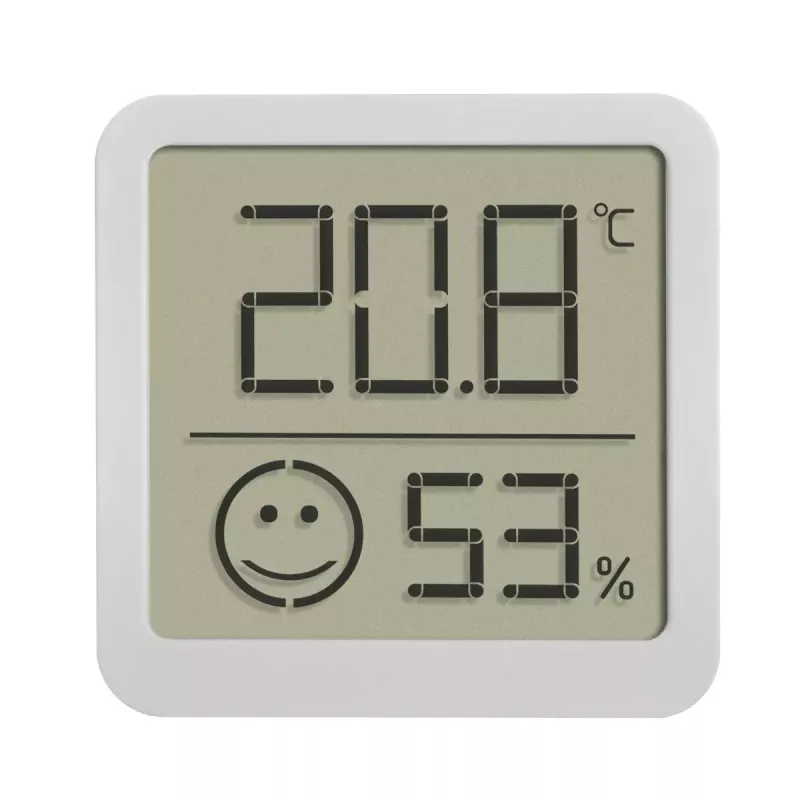 Termómetro ambiente eletrónico TFA-Dostmann 30.5053.02 interior/exterior digital prateado branco