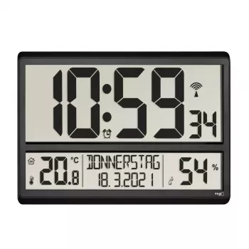 Despertador digital TFA-Dostmann 60.4520.01 preto a pilhas