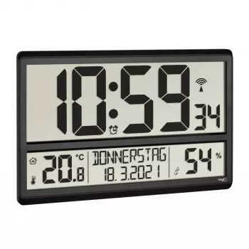 Despertador digital TFA-Dostmann 60.4520.01 preto a pilhas
