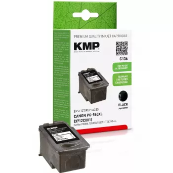 Tinteiro KMP C136 compatível com Canon PG-560 XL preto