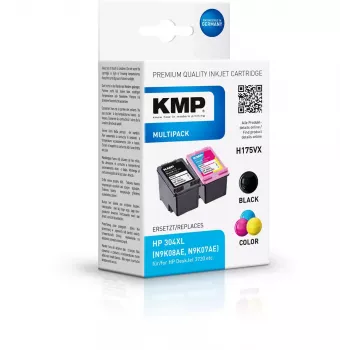 Multipack KMP 1759,4005 de tinteiros de pigmento preto + tinteiros de cor, compatível com HP 304XL