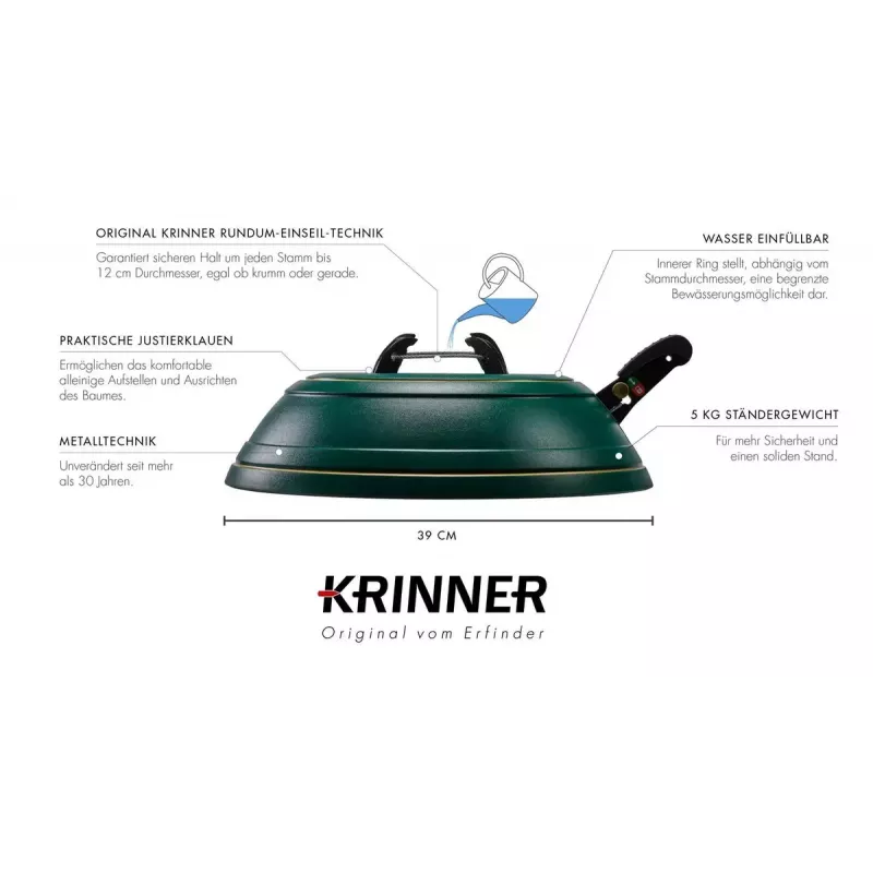 Suporte para árvore de Natal Krinner Classic verde 94001
