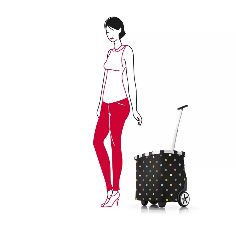 Saco tote Reisenthel Carrycruiser — 40 L, estrutura em alumínio, poliéster, 420×320 mm, preto multicolor
