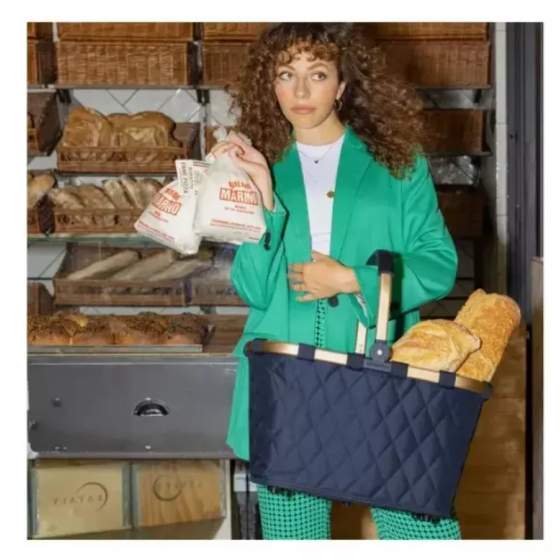 Cesto de compras Reisenthel carrybag dourado 22L plástico reciclado