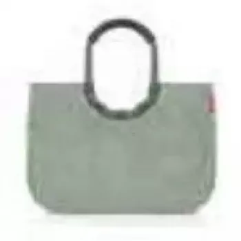 Saco tote Reisenthel loopshopper L — 25 L, 460 × 250 mm, verde, estrutura de alumínio