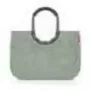 Saco tote Reisenthel loopshopper L — 25 L, 460 × 250 mm, verde, estrutura de alumínio