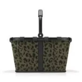 Cesto de compras Reisenthel carrybag preto/castanho, estrutura de alumínio, poliéster, 22 l, 480×280 mm