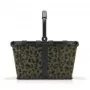 Cesto de compras Reisenthel carrybag preto/castanho, estrutura de alumínio, poliéster, 22 l, 480×280 mm