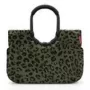 Saco tote Reisenthel loopshopper L — 25 L, 460×250 mm, estrutura de alumínio, preto/castanho