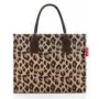 Saco tote Reisenthel daily shopper business — poliéster, 14 L, 420×170 mm, bege/castanho