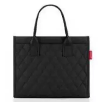 Saco tote Reisenthel daily shopper business — poliéster, 14 L, preto, fecho de correr