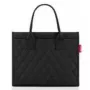 Saco tote Reisenthel daily shopper business — poliéster, 14 L, preto, fecho de correr