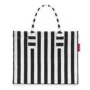 Saco tote Reisenthel Daily Shopper — preto/branco, poliéster, 14 L, 420×170 mm
