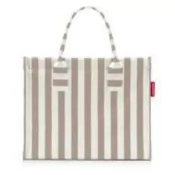 Saco tote Reisenthel Daily Shopper — poliéster, 14 L, 420×170 mm, bege/branco