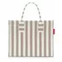 Saco tote Reisenthel Daily Shopper — poliéster, 14 L, 420×170 mm, bege/branco