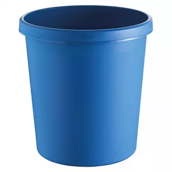 Balde do lixo Helit H6105834 18 L redondo plástico azul