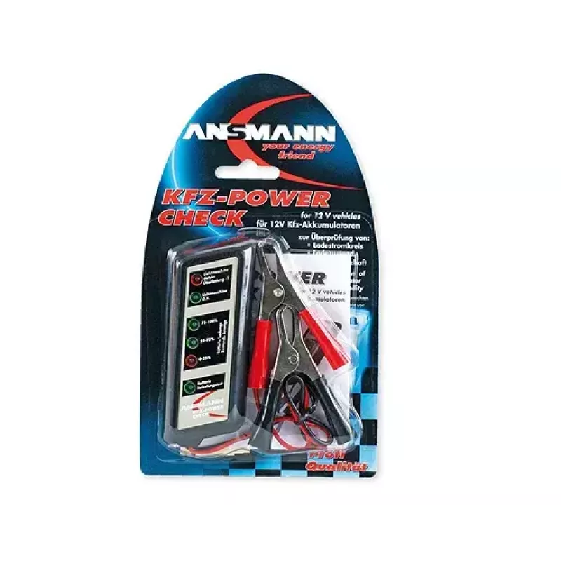 Testador de bateria Ansmann Vehicle power check 4000002 preto