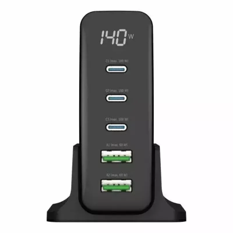 Carregador de interior Ansmann DC5140PD Universal preto carregamento rápido USB